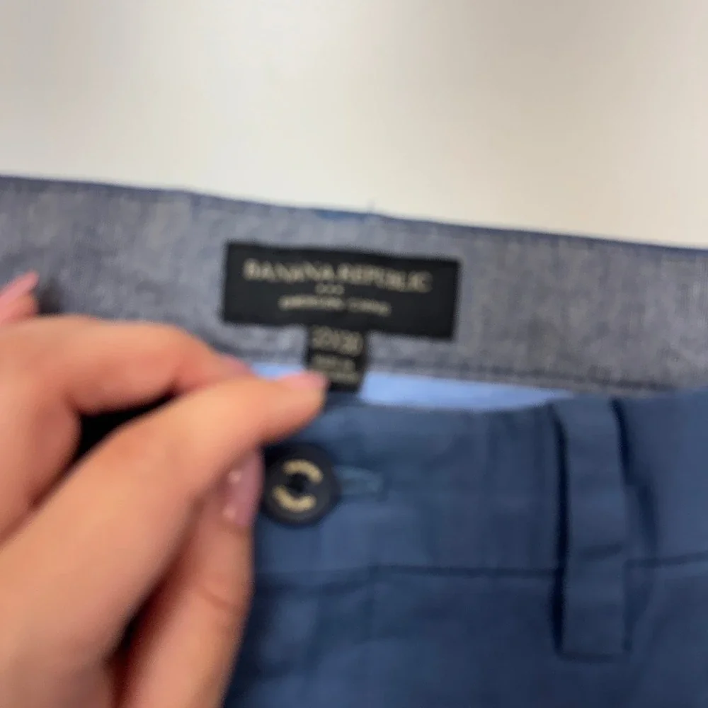 Banana Republic Pants Mens 32x28 Blue Emerson‎ Chino Preppy Classic Workwear
